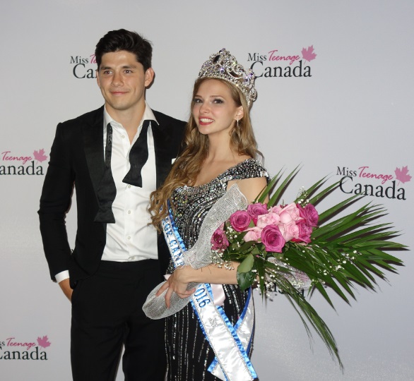 Degrassi star Ricardo Hoyos with Samantha Pierre at 2016 Miss Teenage Canada