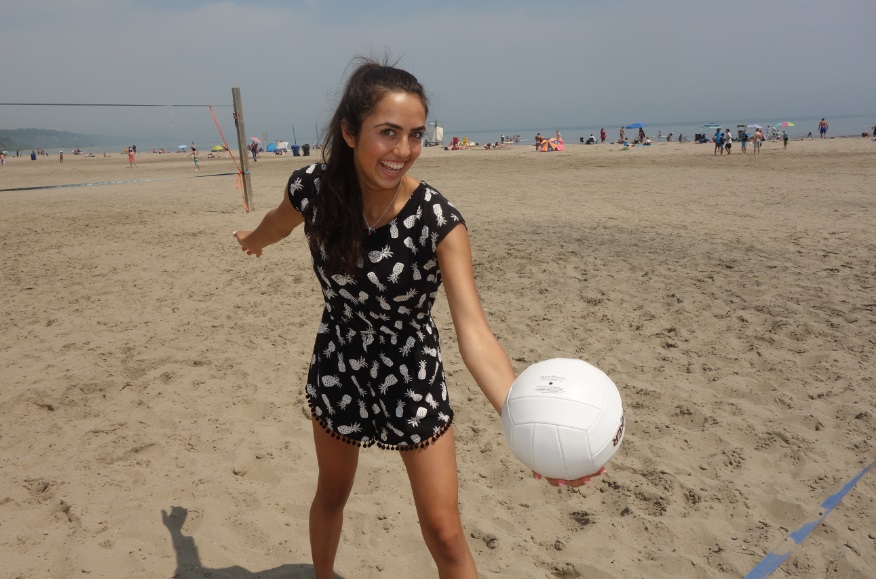 Beach volley ball at Bluffers point beach - Miss Teen Quebec